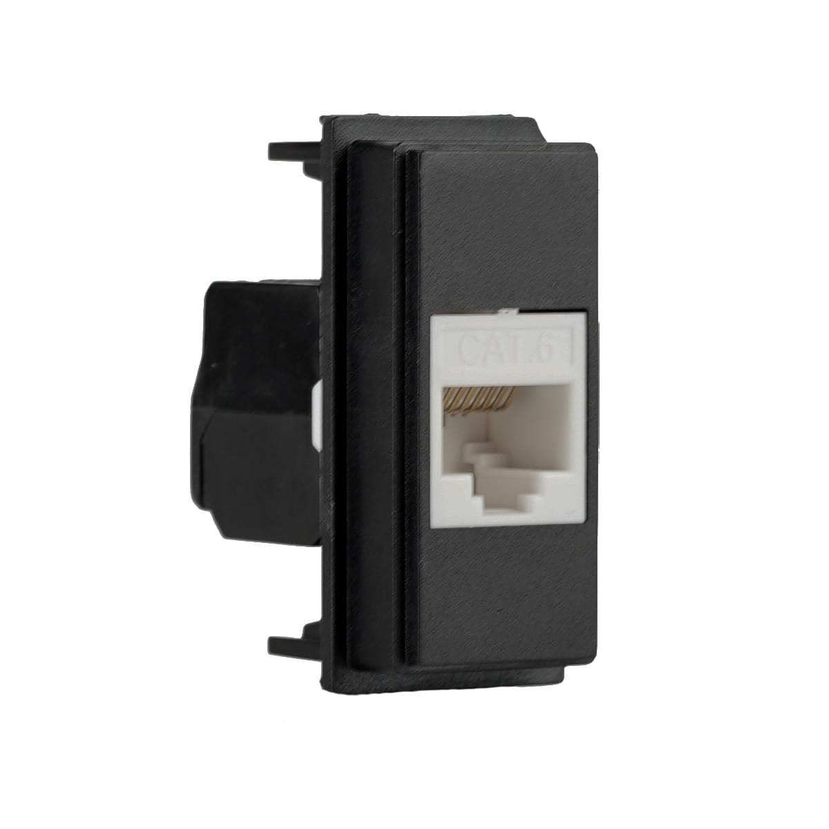 FANTON - Kit presa RJ45 cat.6 UTP 180° con adattatore 23960, colore nero