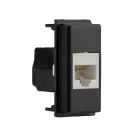 FANTON - Kit presa RJ45 cat.6 UTP 180° con adattatore 23960, colore nero