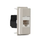 FANTON - Kit presa RJ45 cat.6 UTP 180° con adattatore 23961, colore sabbia
