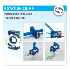 FANTON - Presa RJ45 cat.6 UTP 180° TOOLLESS crimpaggio a rotazione, colore nero