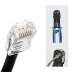 FANTON - Spina RJ45 cat.5e UTP passante, trasparente