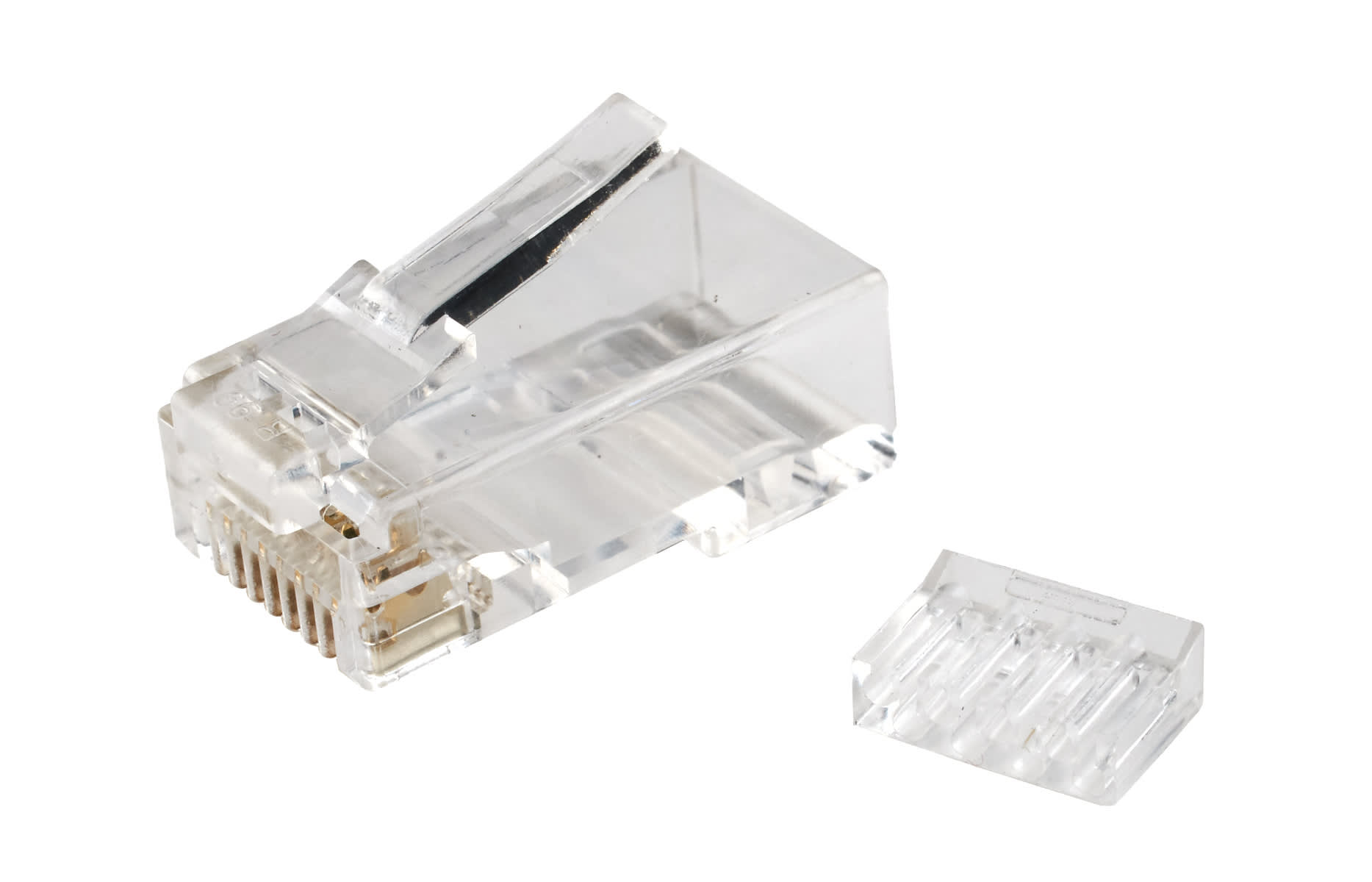 FANTON - Spina RJ4 cat.5e UTP con inserto, trasparente