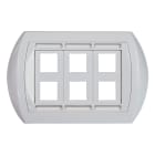 FANTON - Placca 6 uscite aggancio KEYSTONE, colore bianco