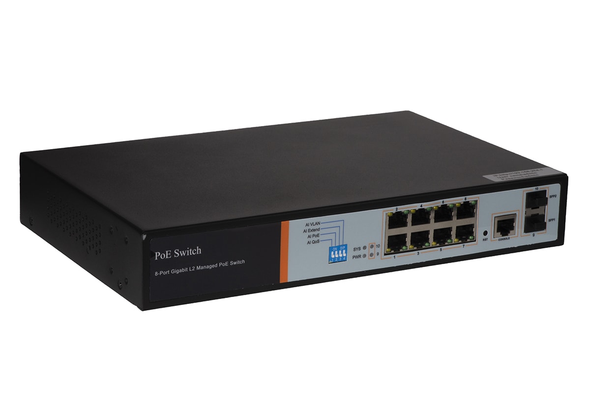 FANTON - Switch 8p Gigabit PoE 150W + 2p SFP + 1p L3
