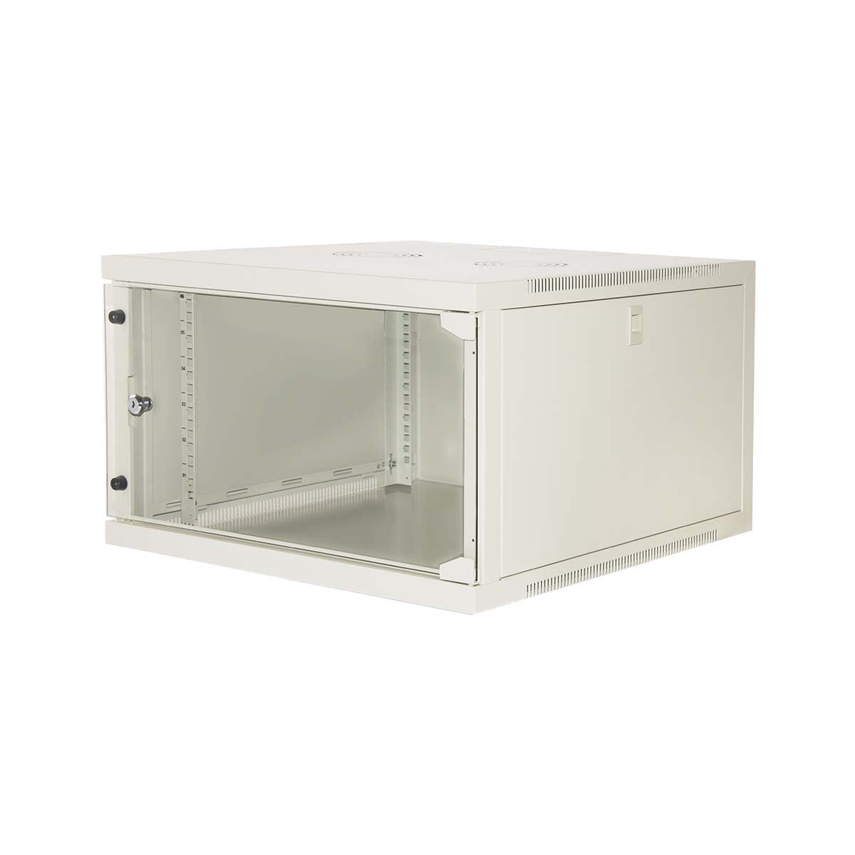 FANTON - Quadro CLOUD, ispezionabile lateralmente, 540x600x350mm 6U, porta a vetro, colore grigio