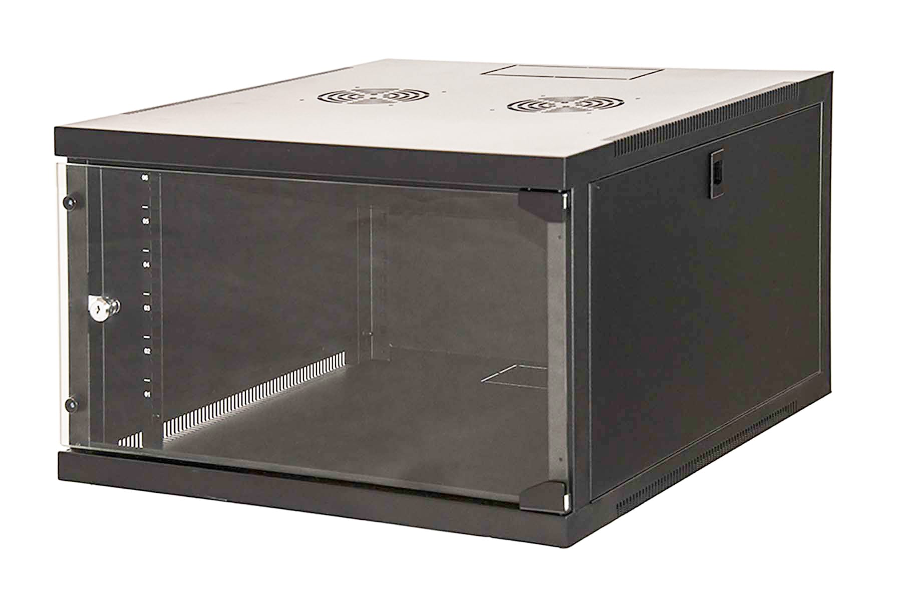 FANTON - Quadro CLOUD, ispezionabile lateralmente, 540x600x350mm 6U, porta a vetro, colore nero