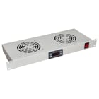 FANTON - Modulo 2 ventole con interruttore e termostato digitale, colore grigio