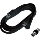 FANTON - Prolunga lineare 2m TV, spina diritta e presa a squadra Ø9,5mm, colore nero