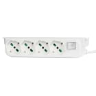 FANTON - Multipresa 1,5m 3G1 S17 4P40, con interruttore, colore bianco