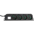 FANTON - Multipresa 1,5m 3G1 S17 4P40, con interruttore, colore nero