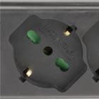 FANTON - Multipresa 1,5m 3G1 S17 6P40, con interruttore, colore nero