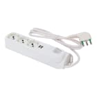 FANTON - Multipresa 1,5m 3G1 S17 3P40+2USB-A+C, con interruttore, colore bianco