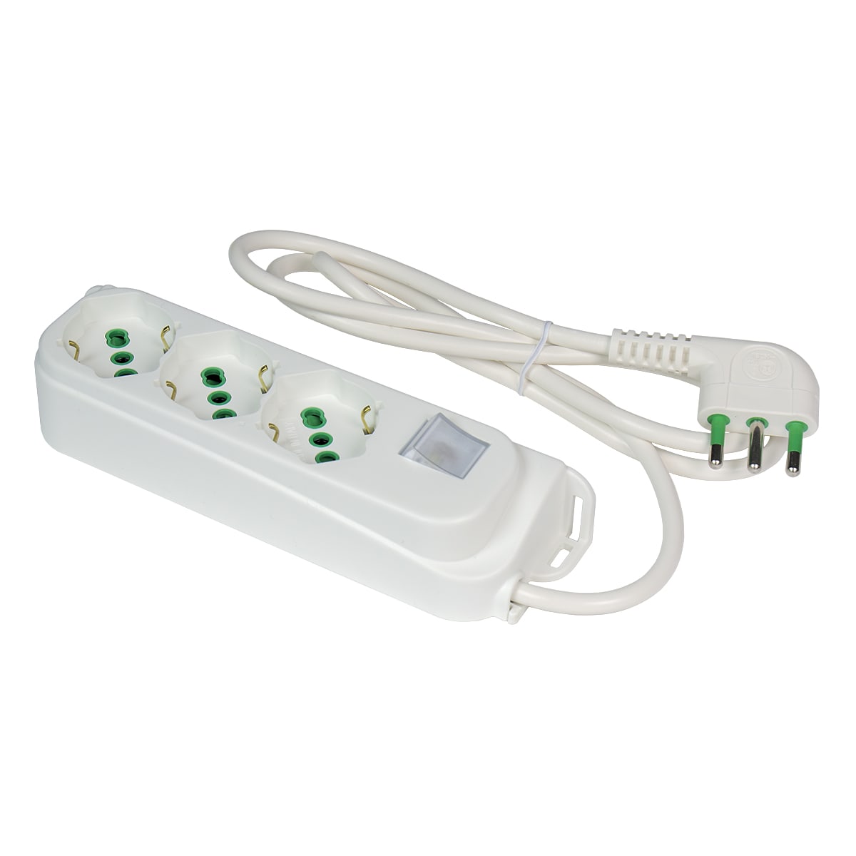 FANTON - Multipresa 1,5m 3G1 S17 3P40, con interruttore, colore bianco