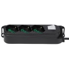 FANTON - Multipresa 1,5m 3G1 S17 3P40, con interruttore, colore nero