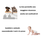 FANTON - Box da tavolo per multiprese 3/4 posti 320x135x127mm, colore bianco