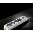 FANTON - Multipresa 1,5m 3G1 S17 4P40, con interruttore, colore bianco