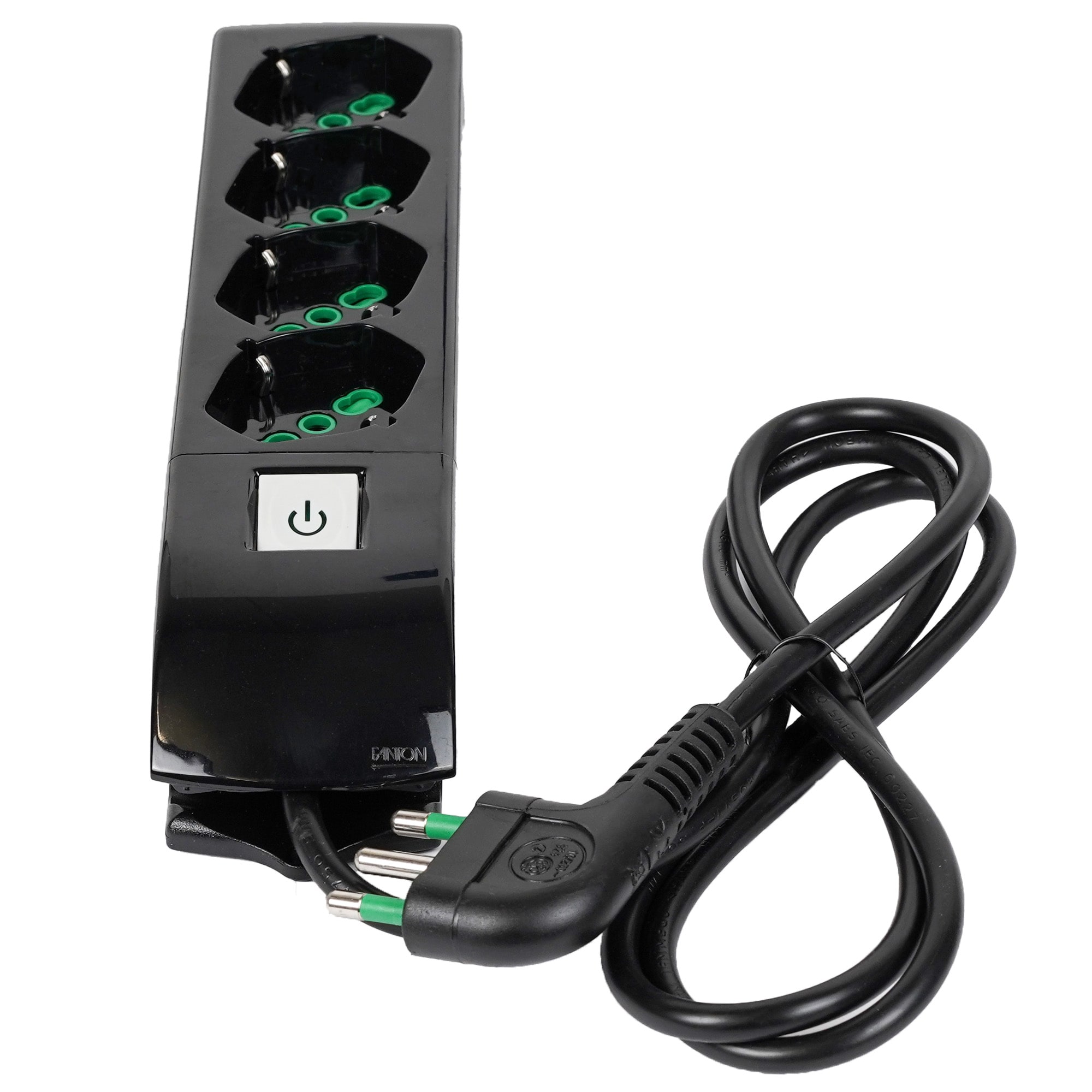 FANTON - Multipresa 1,5m 3G1 S17 4P40, con interruttore, colore nero