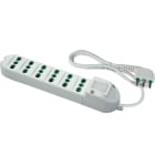 FANTON - Multipresa 1,5m 3G1 S17 6P17/11, con interruttore, colore bianco