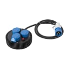 FANTON - Multipresa rotonda 2m 3G2,5 H07RN-F, 3 prese CEE, con disgiuntore, colore nero