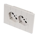 FANTON - Multipresa 2P40 cablata per scatola 3 moduli OPERA/LNW, colore sabbia