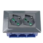 FANTON - Multipresa 2P40 cablata per scatola 3 moduli OPERA/PLA, colore nero