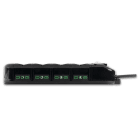 FANTON - Multipresa 1,5m 3G1 S17 4P40+8P17/11, con interr.e prot.da sovratensioni, colore nero