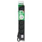 FANTON - Multipresa 1,5m 3G1 S17 6P40, con interruttore, colore nero