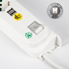FANTON - Multipresa 1,5m 3G1 S17 3P40+2USB-A+C, con interruttore, ECO RELIFE, colore bianco