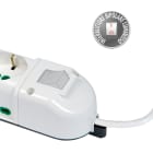 FANTON - Multipresa 1,5m 3G1 S17 2P40+4P17/11, con interruttore, colore bianco