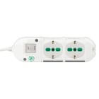 FANTON - Multipresa 1,5m 3G0,75 S11 2P40+4P17/11, con interr.di sovraccarico, ECO RELIFE, colore bianco