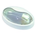 FANTON - Plafoniera MAXI ovale 100W E27 IP65 con palpebra, colore bianco