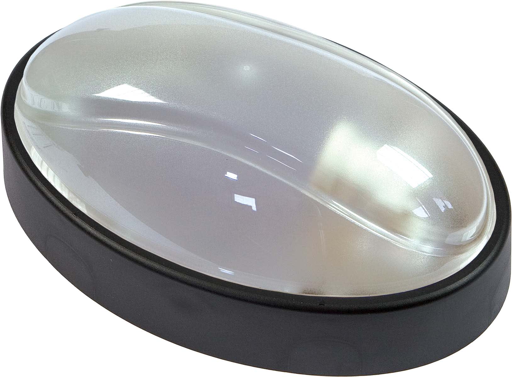 FANTON - Plafoniera MAXI ovale 100W E27 IP65 con anello, colore nero