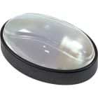 FANTON - Plafoniera MAXI ovale 100W E27 IP65 con anello, colore nero