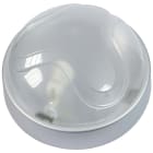 FANTON - Plafoniera MAXI tonda 100W E27 IP65 con anello, colore argento metallizzato