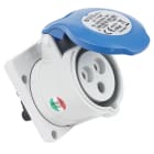 FANTON - Presa da incasso 2P+T 16A 230V 6h, IP44, flangia ridotta, colore grigio