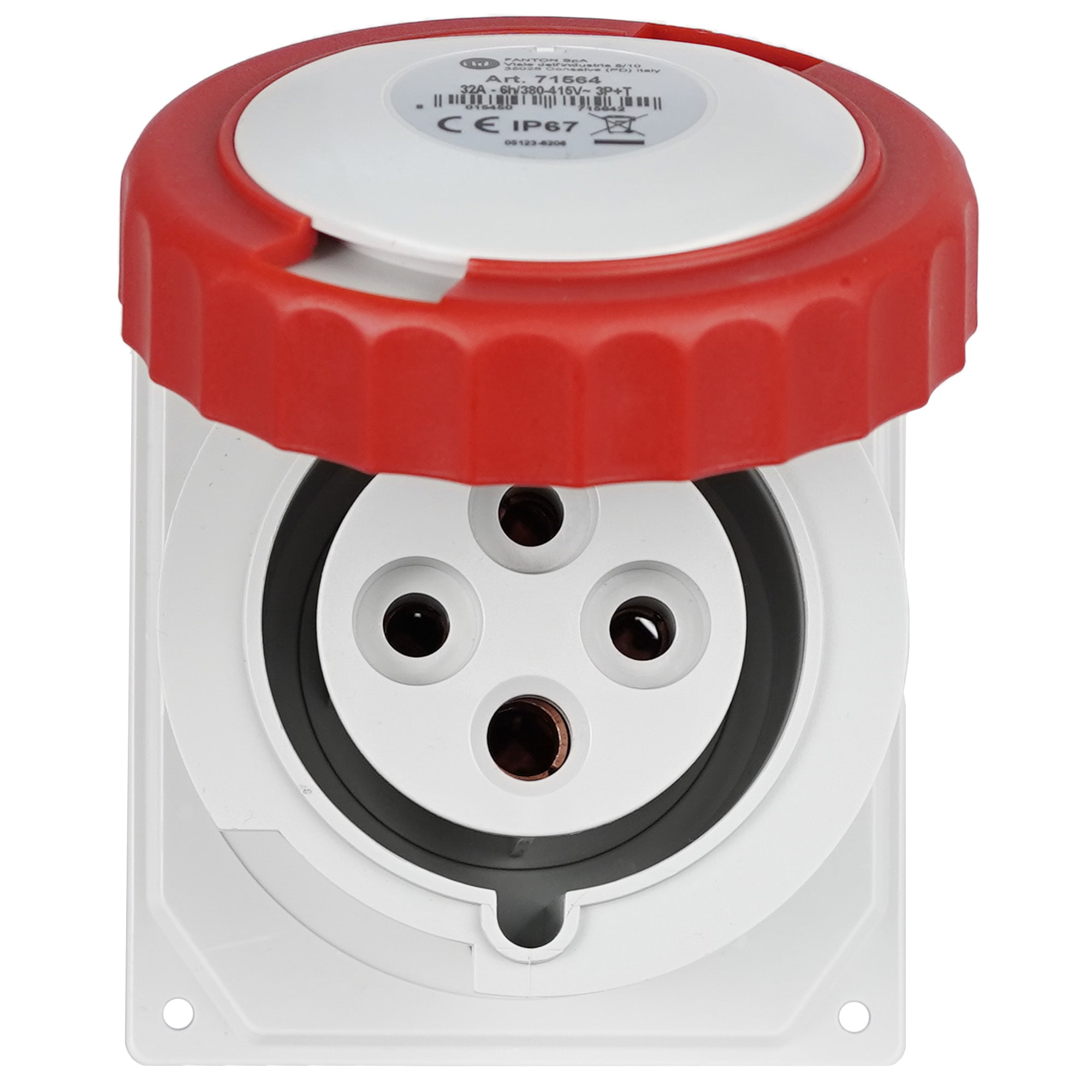 FANTON - Presa da incasso 3P+T 32A 400V 6h, IP67