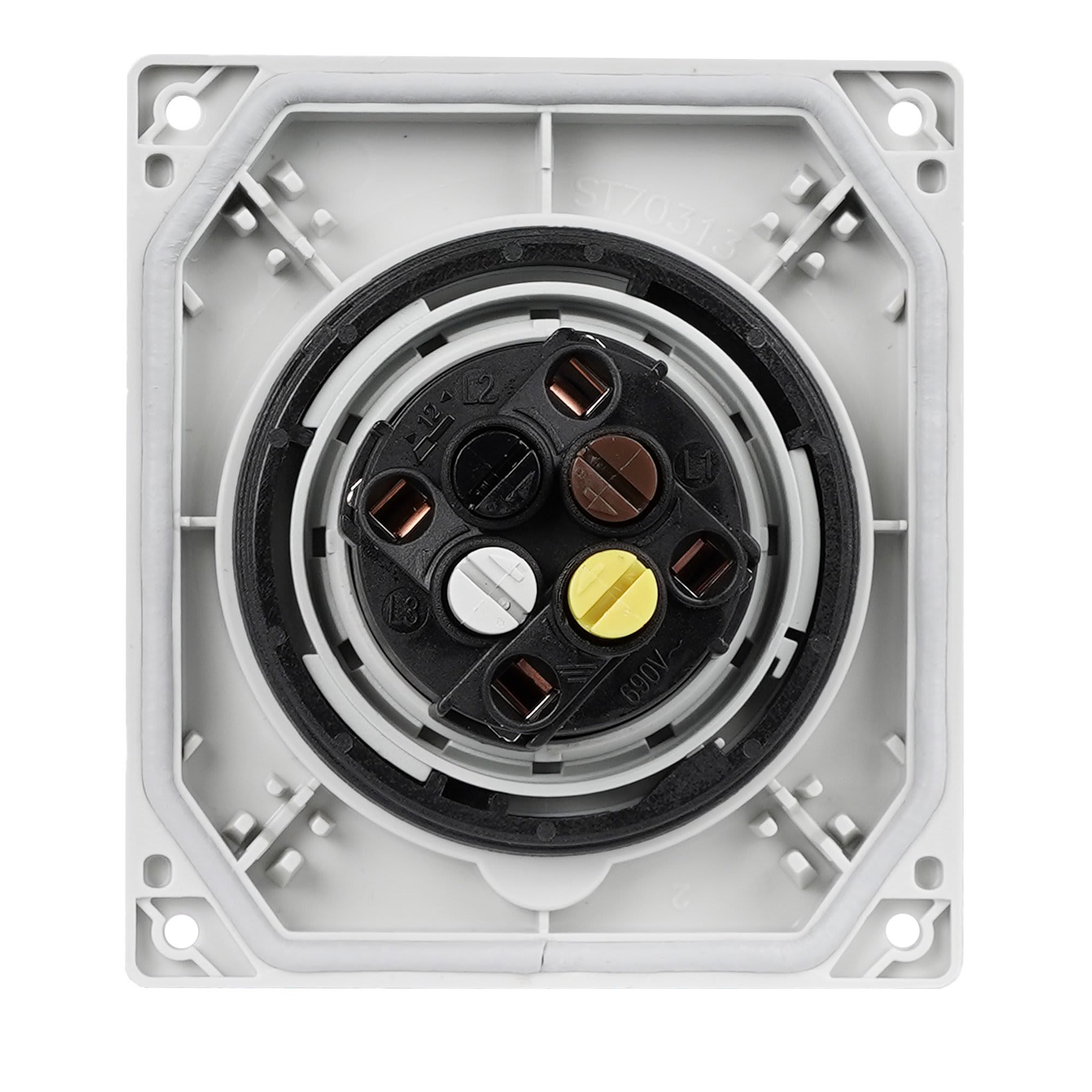 FANTON - Presa da incasso inclinata 3P+T 16A 400V 6h, IP44