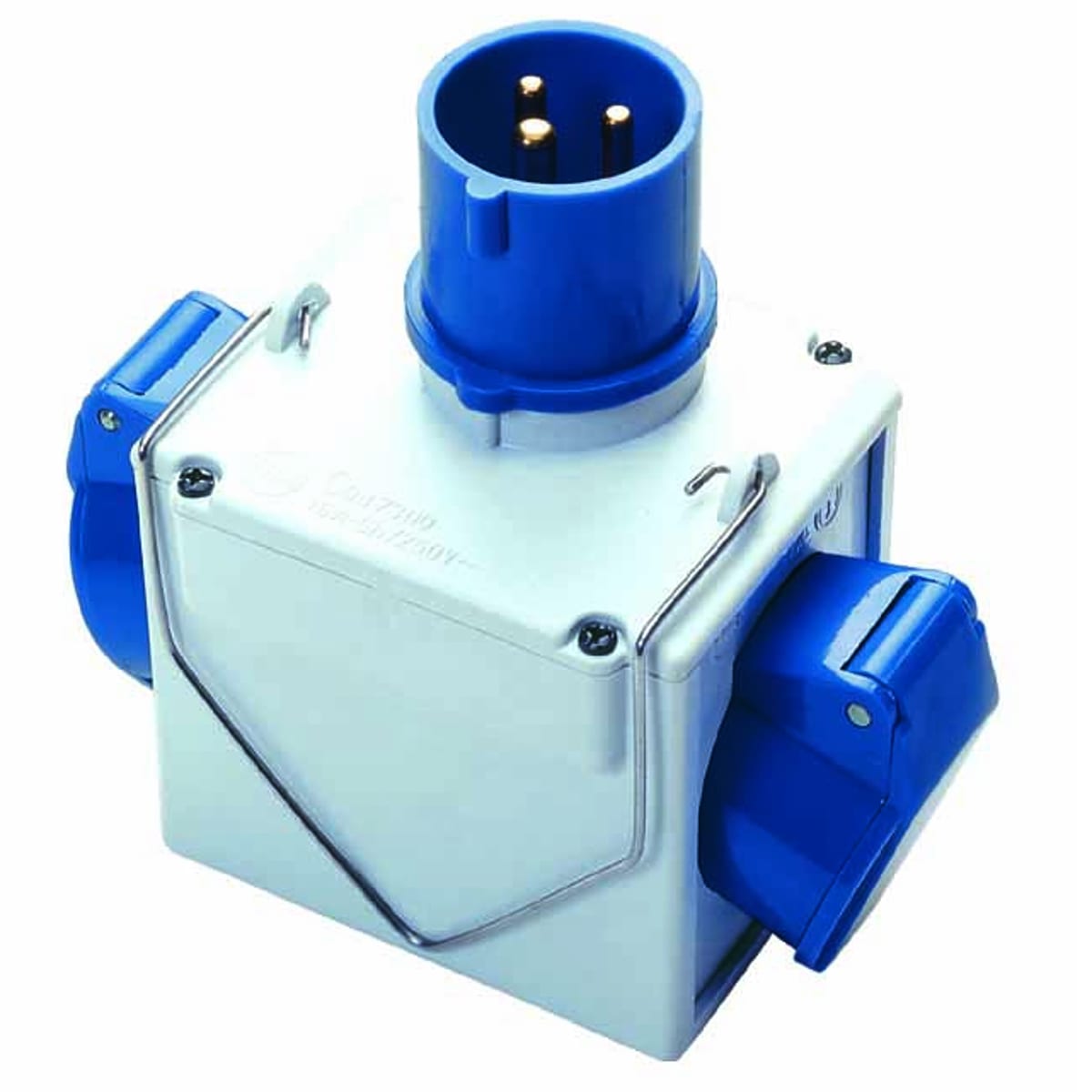 FANTON - Adattatore da spina CEE 230V a 2 prese CEE 230V, IP44