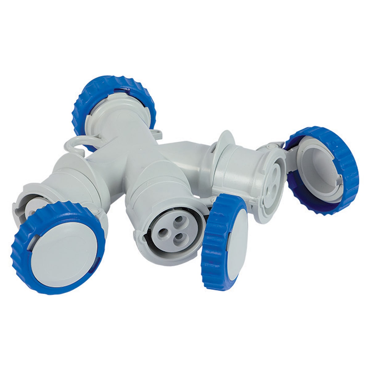FANTON - Adattatore da spina CEE 230V a 3 prese CEE 230V, IP67