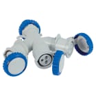 FANTON - Adattatore da spina CEE 230V a 3 prese CEE 230V, IP67