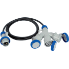 FANTON - Adattatore da spina CEE a 3 prese CEE 230V 2m 3G2,5, IP67