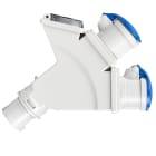 FANTON - Adattatore da spina CEE 230V a 2 prese CEE+1P40, IP44