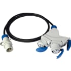 FANTON - Adattatore da spina CEE a 2 prese CEE+1P40 2m 3G2,5, IP44