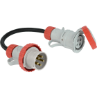 FANTON - Adattatore da spina CEE 5 poli 32A a 1 presa CEE 4 poli 32A 400V, IP67
