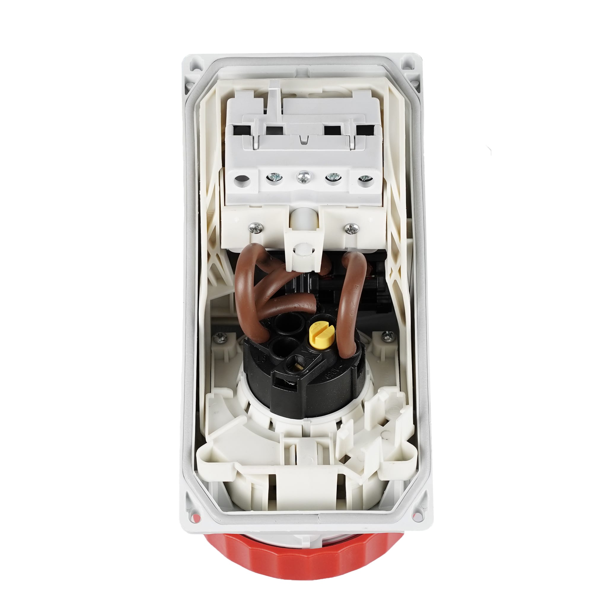 FANTON - Presa da parete interbloccata 3P+T 32A 400V 6h, IP67, con portafusibili