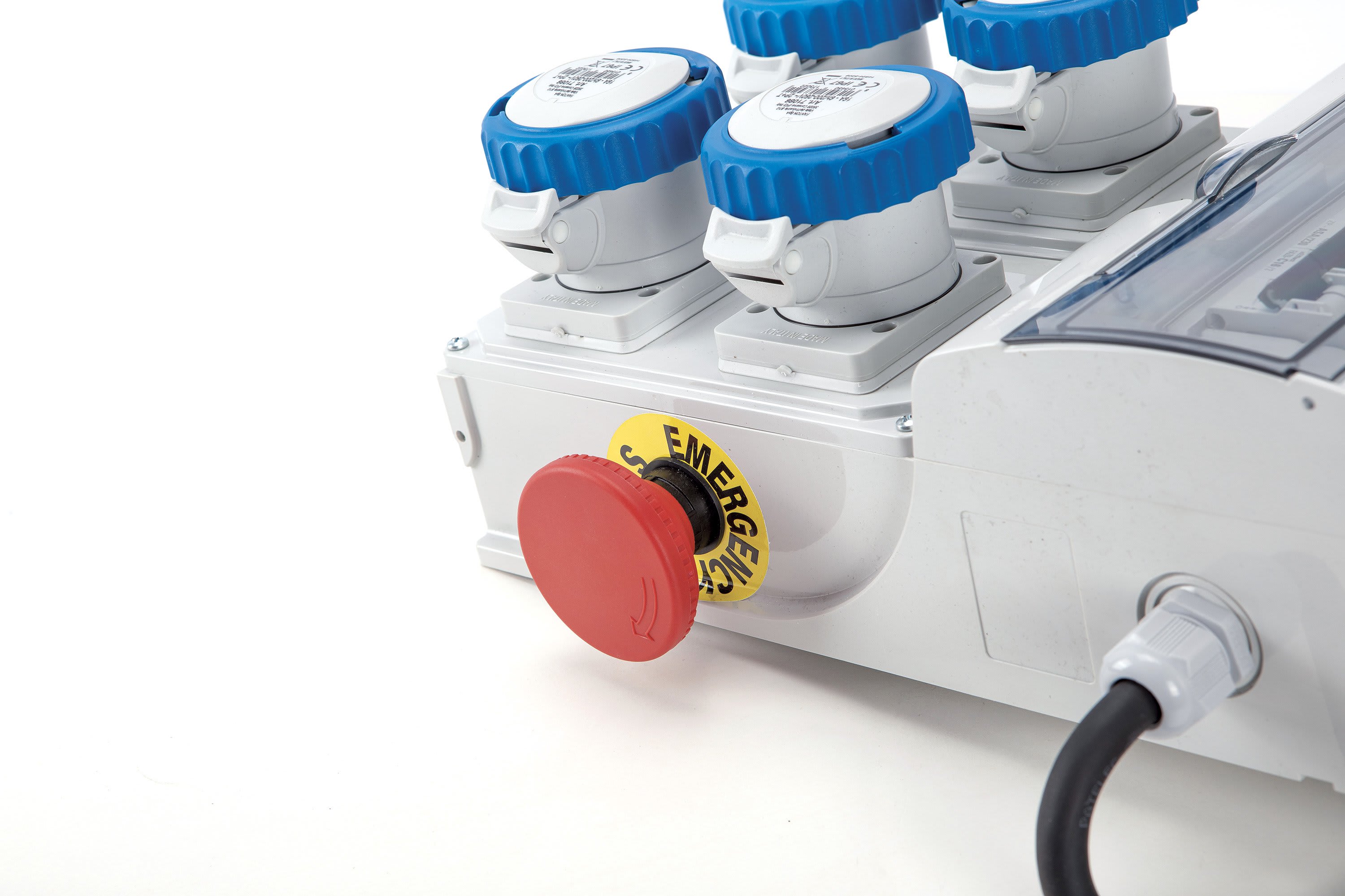 FANTON - Quadro KEY BOX 2 ASC IP65 4 prese 2P+T 16A, 2 protezioni, con cavo 1,5m e emergenza, 3kW
