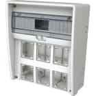 FANTON - Quadro ULISSE 350 IP65 vuoto, con 6 fori per prese max 16A e 3 coperchi ciechi
