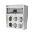 FANTON - Quadro ULISSE 350 IP65 vuoto, con 6 fori per prese max 32A e 3 coperchi ciechi