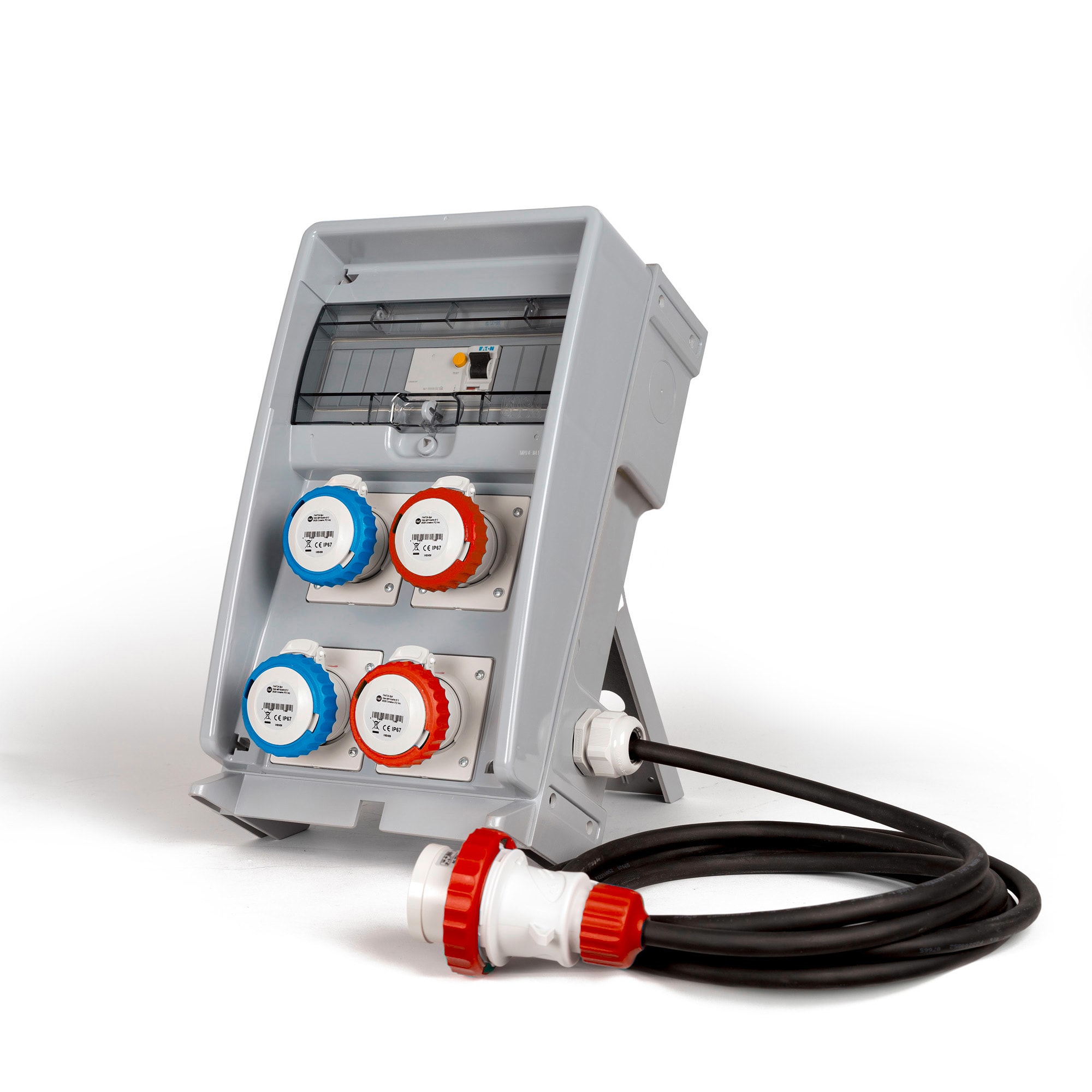 FANTON - Quadro ULISSE PRO ASC IP65 4 prese CEE, 2 protezioni, con cavo 4m, 9kW
