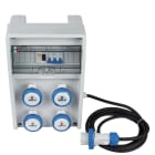 FANTON - Quadro ULISSE 250 ASC IP65 4 prese CEE, 2 protezioni, con cavo 4m, 3kW